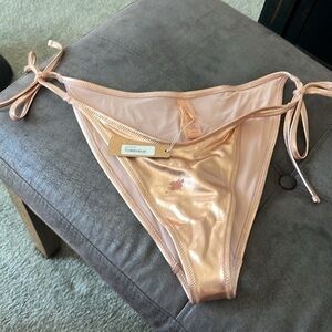 Skims Metallic Swim Dipped Tie Bottom